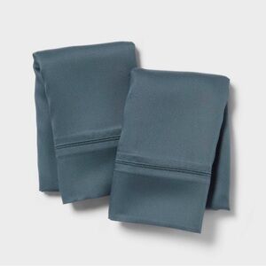 NEW Threshold Standard Cool Tencel Lyocell Pillowcase Set in Graphite